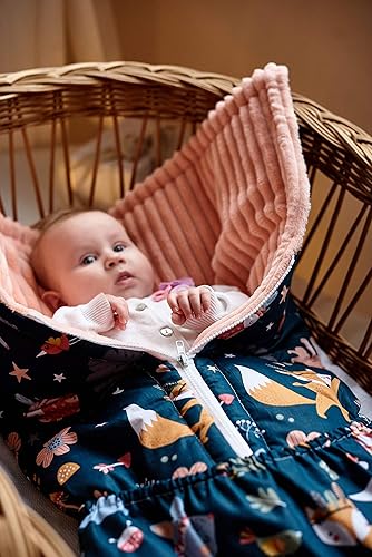 Wearable Warm Sleep Bag for Baby Sleeping Sack Newborn Birthday Gift Baby Shower Gift Pink Plush Blanket Transformer with Animals Footmuff for Pram