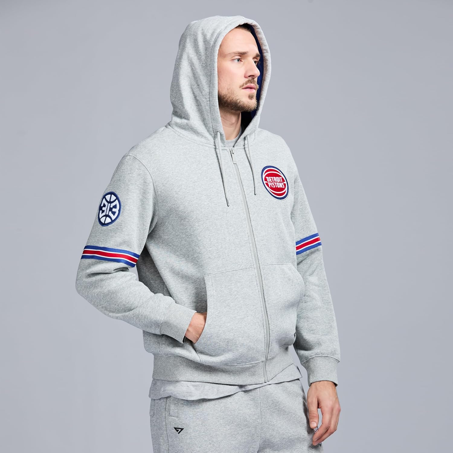 GAME 7 NBA Officially Licensed Men's Long Sleeve Zip Up Hooded Fleece Sweatshirt - Image 2
