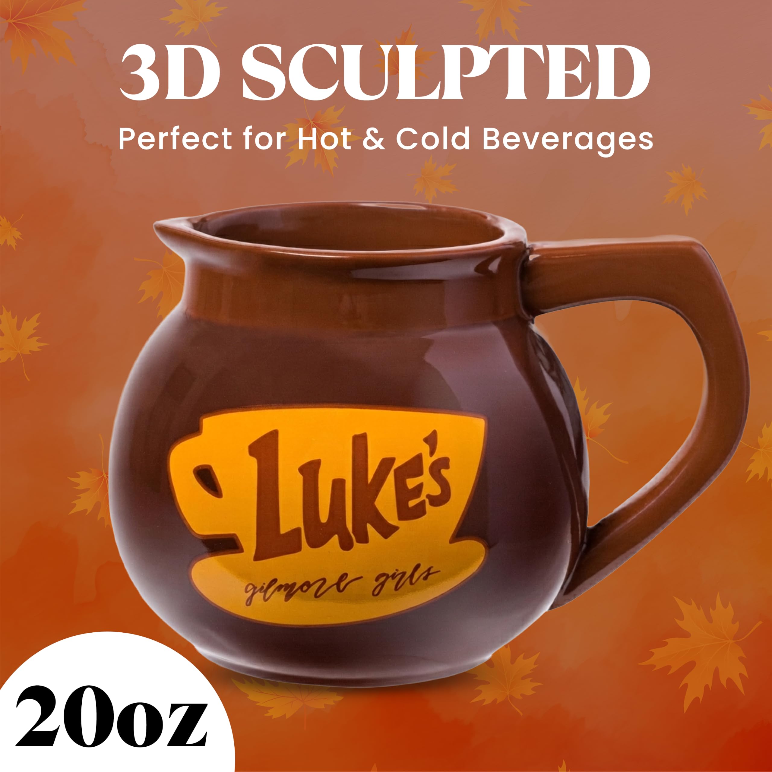 Silver Buffalo Gilmore Girls Luke's Diner - Tazza in ceramica scolpita in 3D, 590 ml