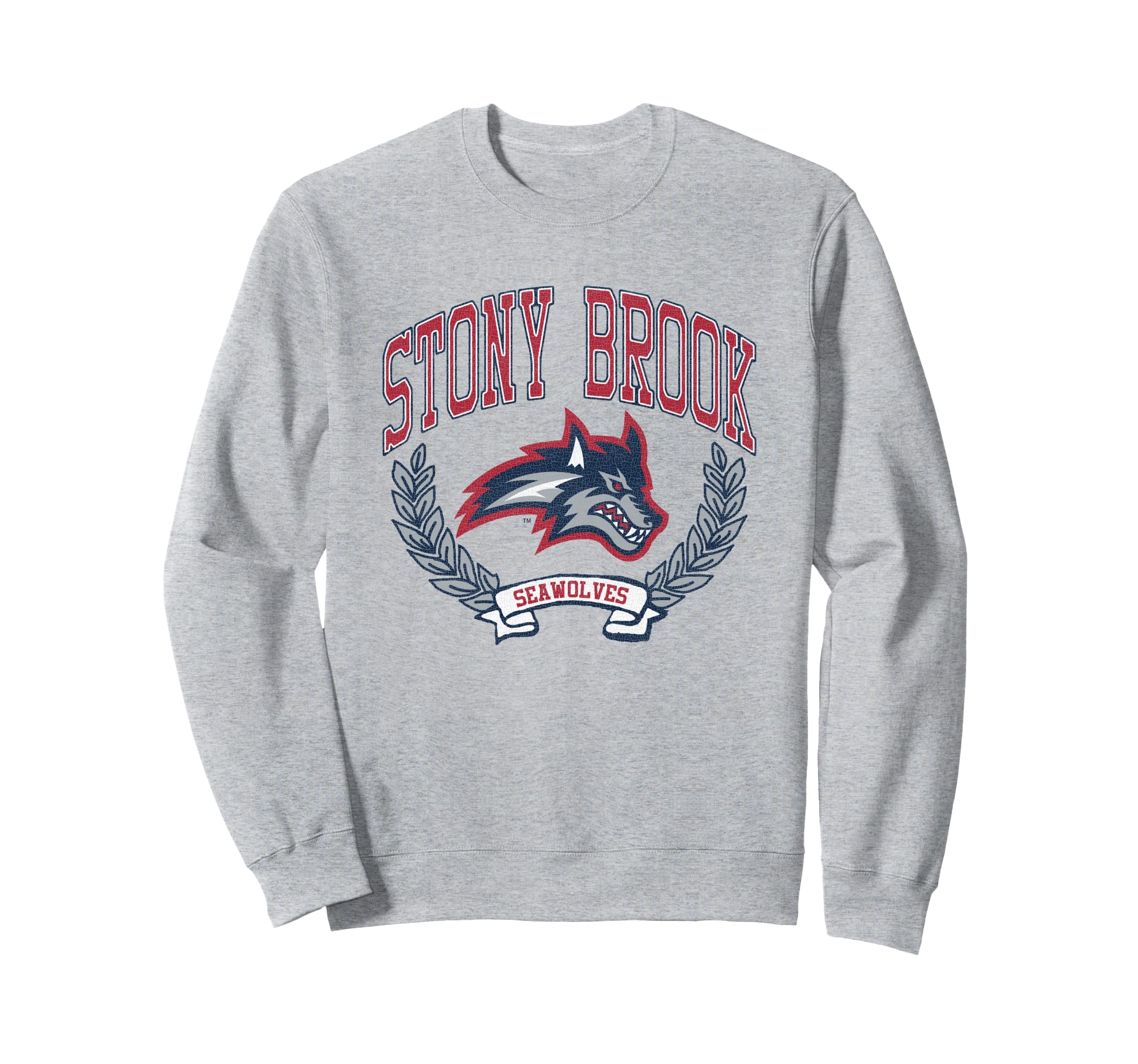 Stony Brook Seawolves Victory Vintage Heather Gray Sweatshirt