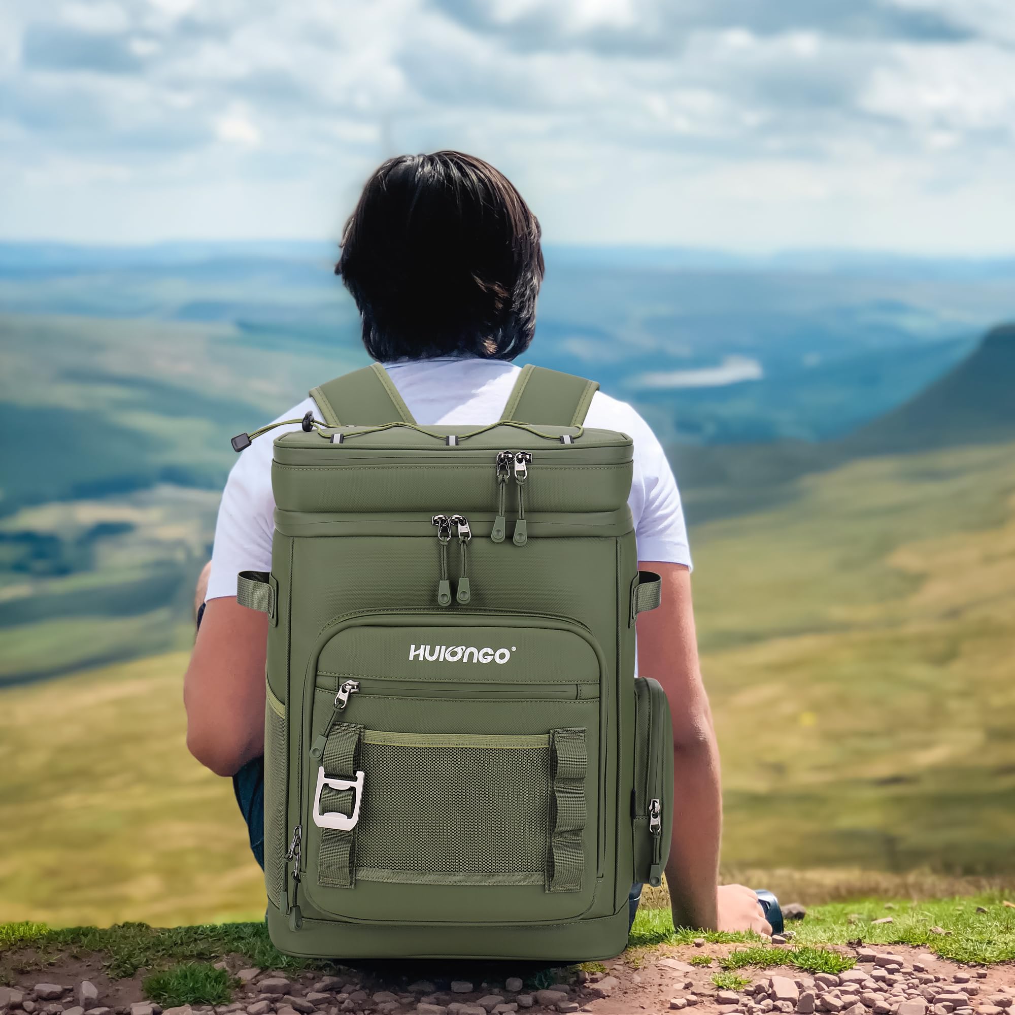 Hulongo Grande Refrigerante Isolato Impermeabile Portatile Borsa Termica a Prova di Perdite per Campeggio, Spiaggia, Pesca, Picnic, Viaggi