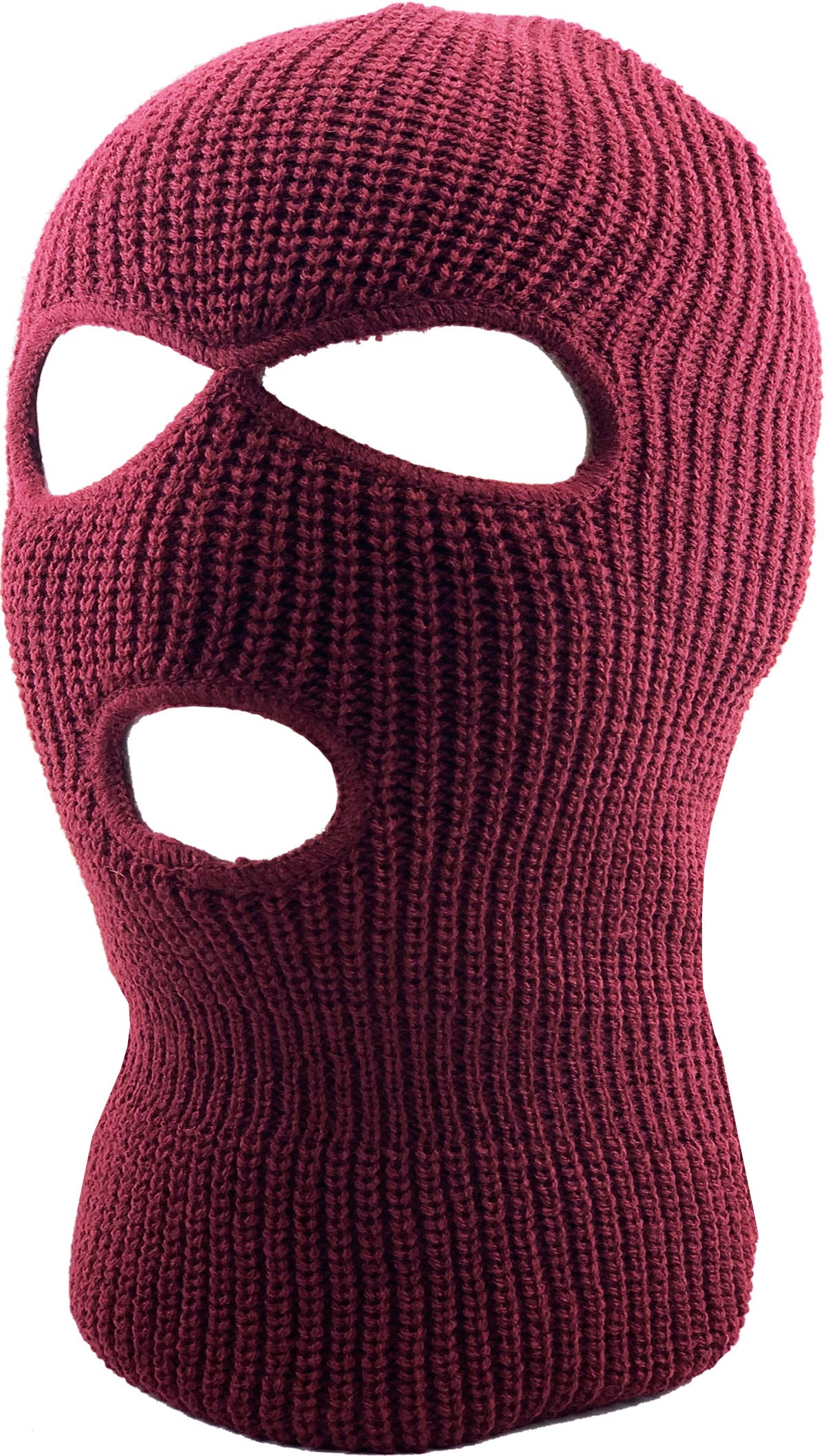 Mens Balaclava Collection Fleece Three Hole Mask Winter Knit Ski Hat Ribbed Beanie Winter