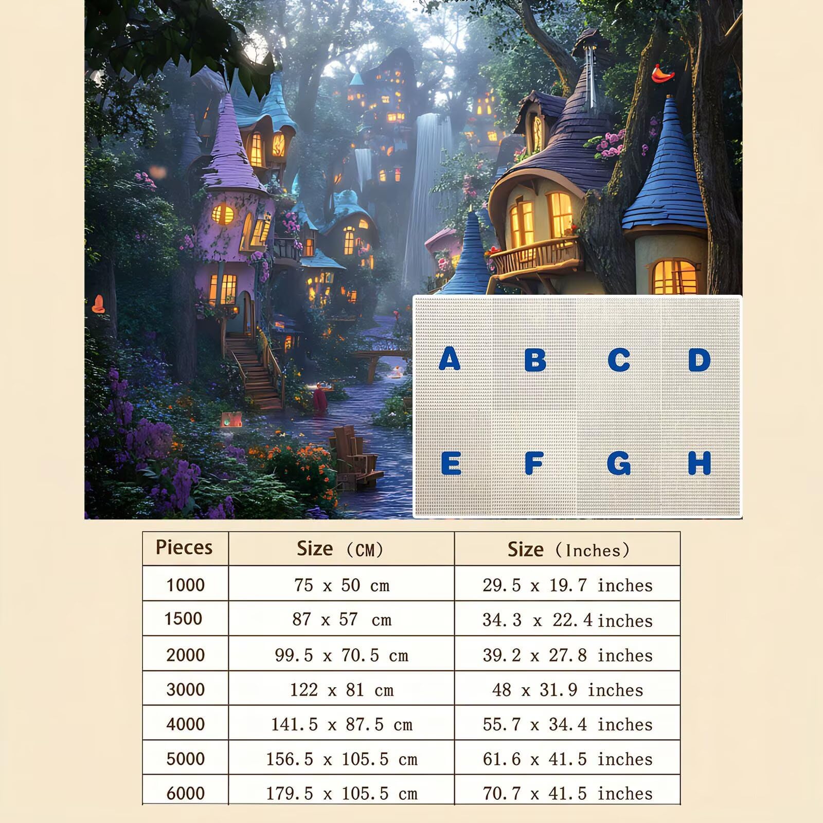 sogno architettura-2 Puzzle 1500 Pezzi per Adulti, Puzzle in Legno - Collezione Classica con Poster Incluso - Sfida di Concentrazione e Passatempo Antistress, Gioco per Famiglia, 87 x 57 cm f0-770