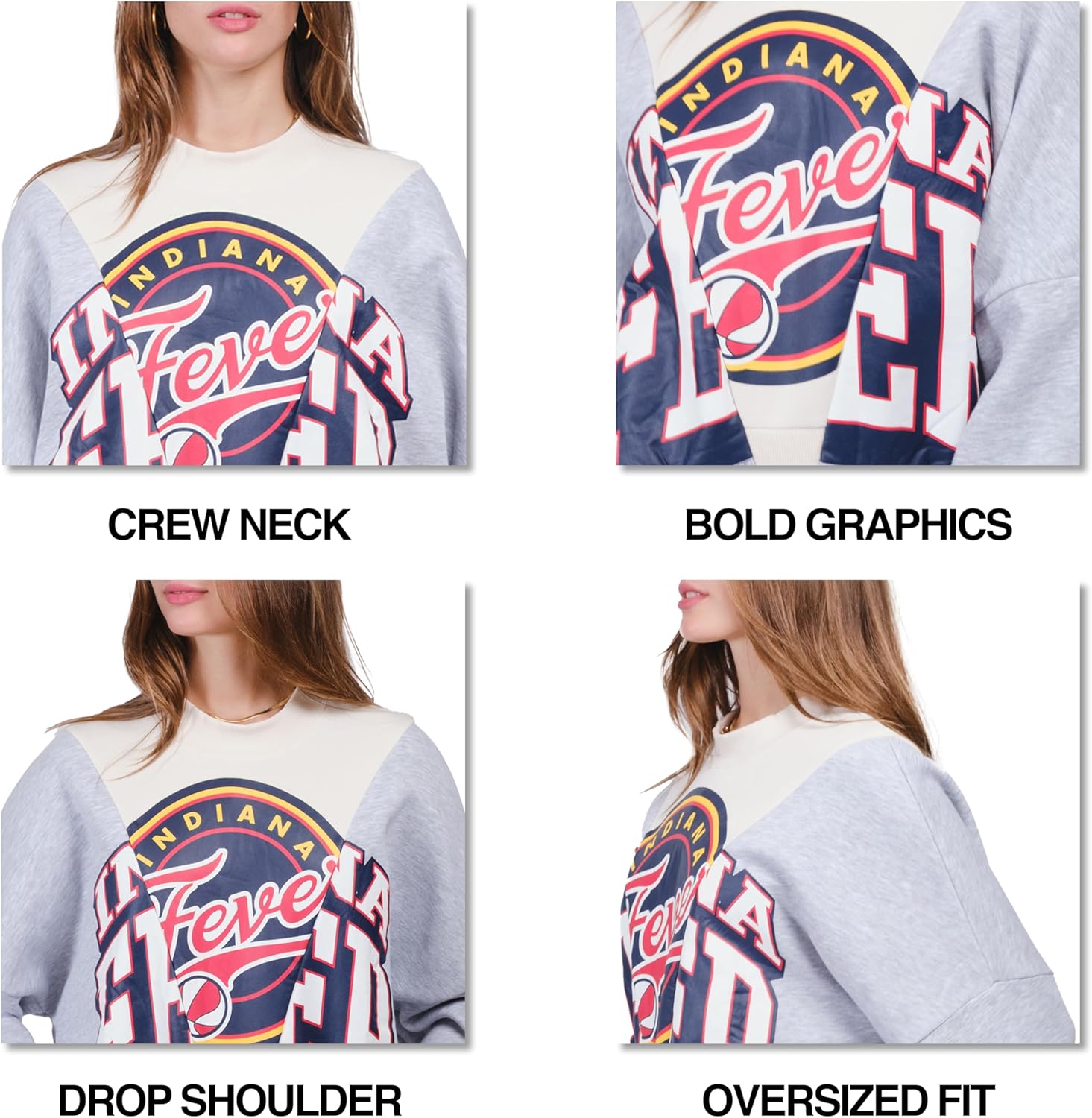 Ultra Game Women's WNBA Official Super Soft Showtime Crew Sweatshirt - Image 4