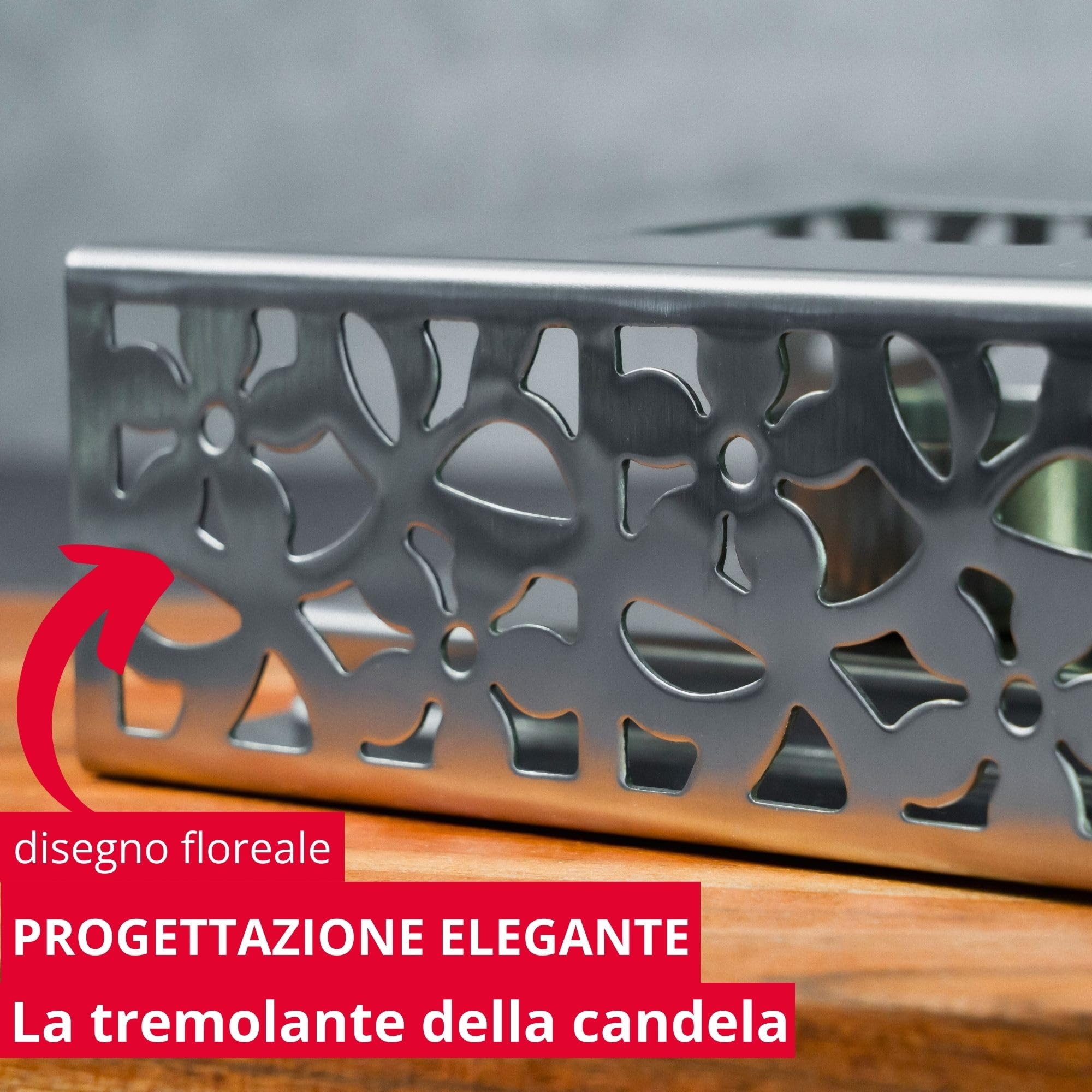 Westmark scaldavivande – Piastra riscaldante di alta qualità per mantenere il cibo caldo a tavola con due tea lights, 240 × 120 × 52 mm – Acciaio inossidabile