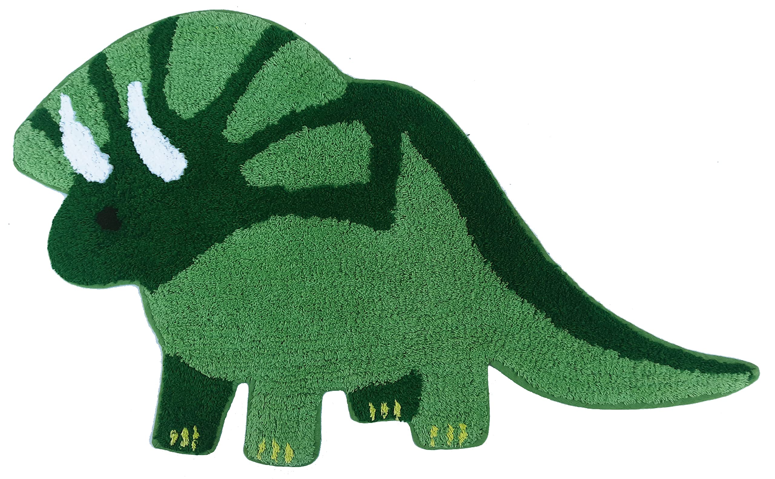 Cotton Dinosaur Dragon Shaped Green Tufted Bath Mat Rug with Latex Back 40x68 CMs.-image-45