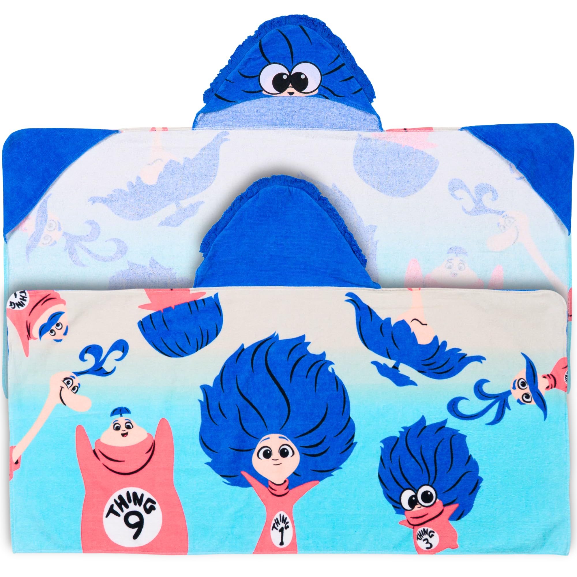 Franco Dr. Seuss Cat in The Hat Movie Bath and Beach Soft Cotton Terry Hooded Towel Wrap, 24" x 50", (Officially Licensed Product)