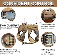 Vista 3 de Arnés táctico para perro, reflectante, chaleco antitirones, chaleco de protección contra pinchos, talla S