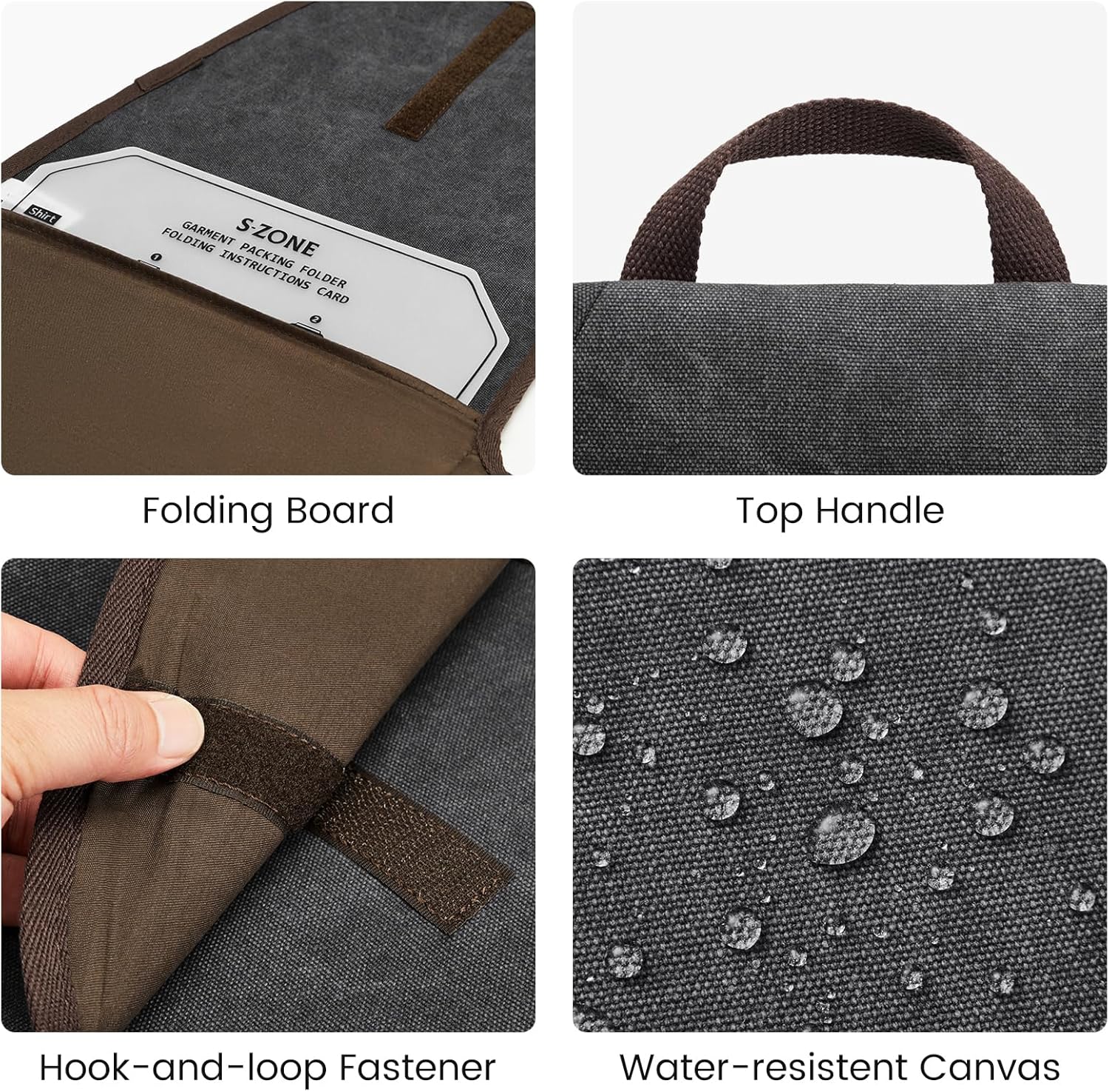 S-ZONE Garment Folder Compression Packing Cubes for Travel Garment Bag with Wrinkle-Free Luggage Suitcase Organizer Bags