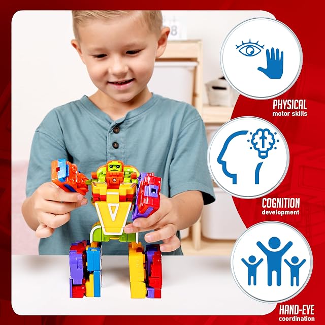 Foto 5 de 7 de JOYIN Deformación Robot para Niños Bots Juguetes Bloque de Alfabetos Juguetes Educativos para Niños Regalo…