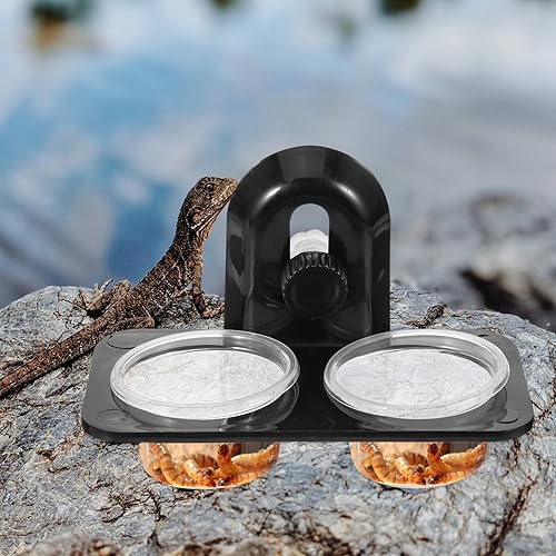 Vista 32 de POPETPOP 2pcs Pet Bowls para reptiles lagarto Gecko alimentador reptil comida tazón fácil limpieza