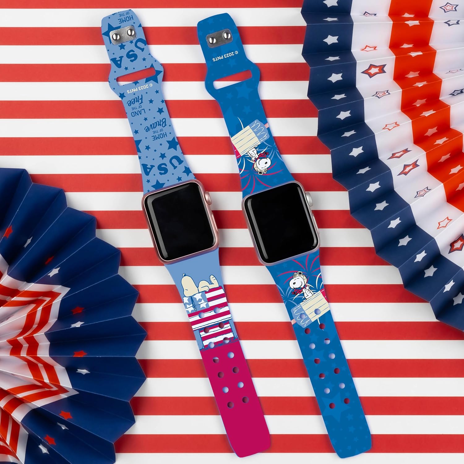 Affinity Bands Peanuts Patriotic HD Watch Band Compatible with Apple Watch