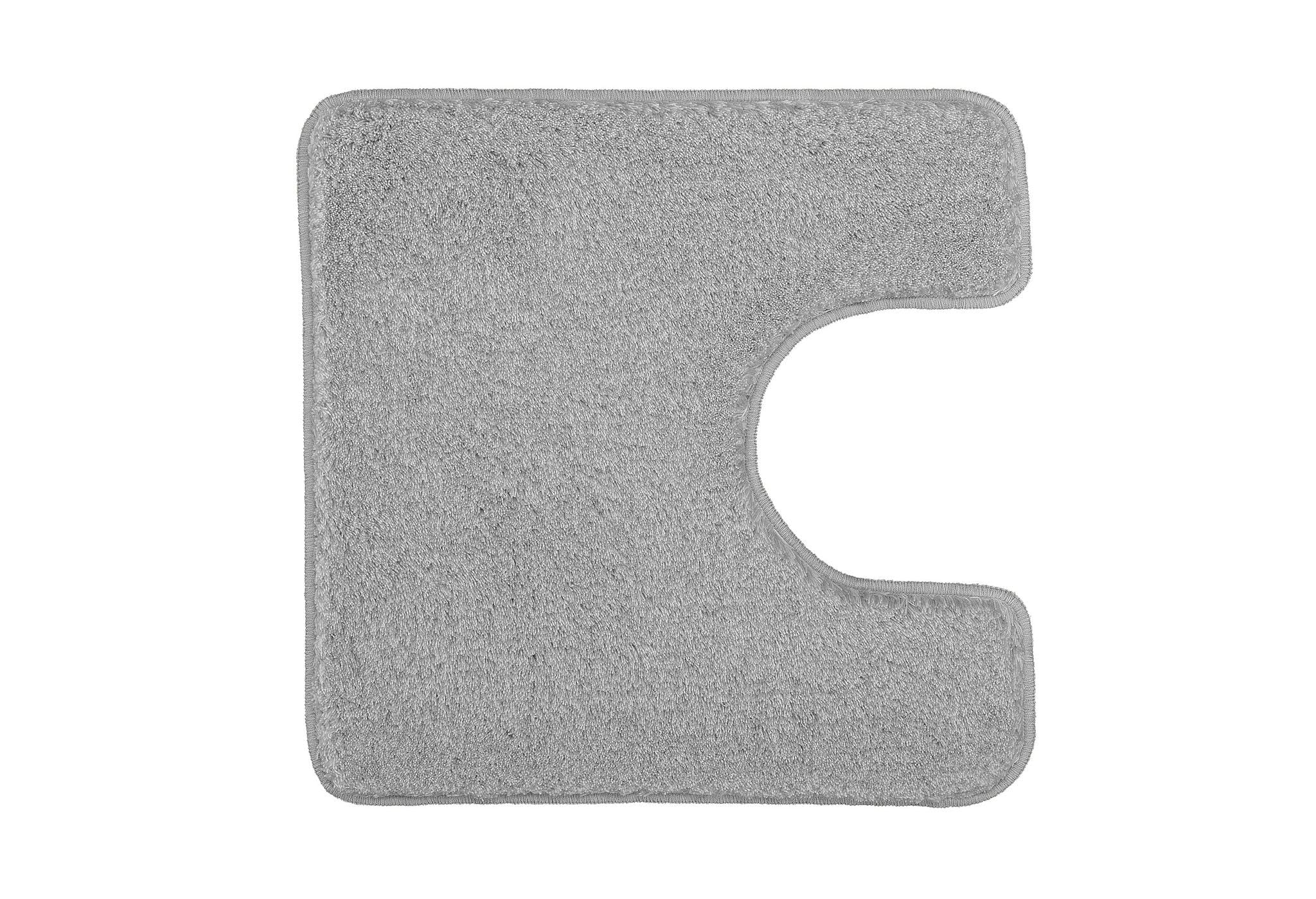 Kleine Wolke WC-Vorleger Relax Grau 55 x 55 cm mit Ausschnitt OEKO-TEX zertifiziert rutschhemmend
