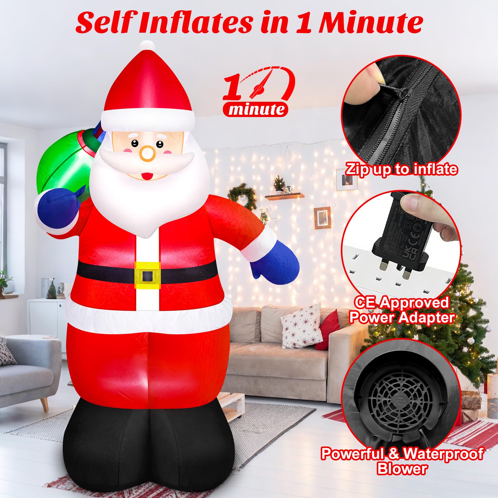 Amazon.co.jp: Danxilu 8フィート クリスマス 空気注入式