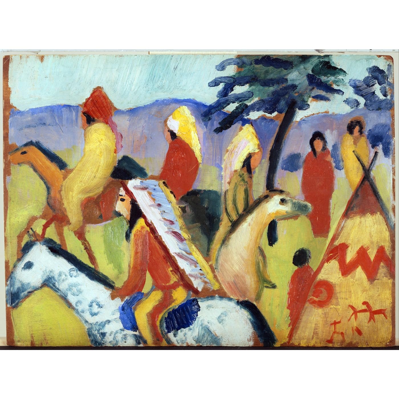 Impression giclée sur toile August Macke Équitation 76 x 101 cm - 2