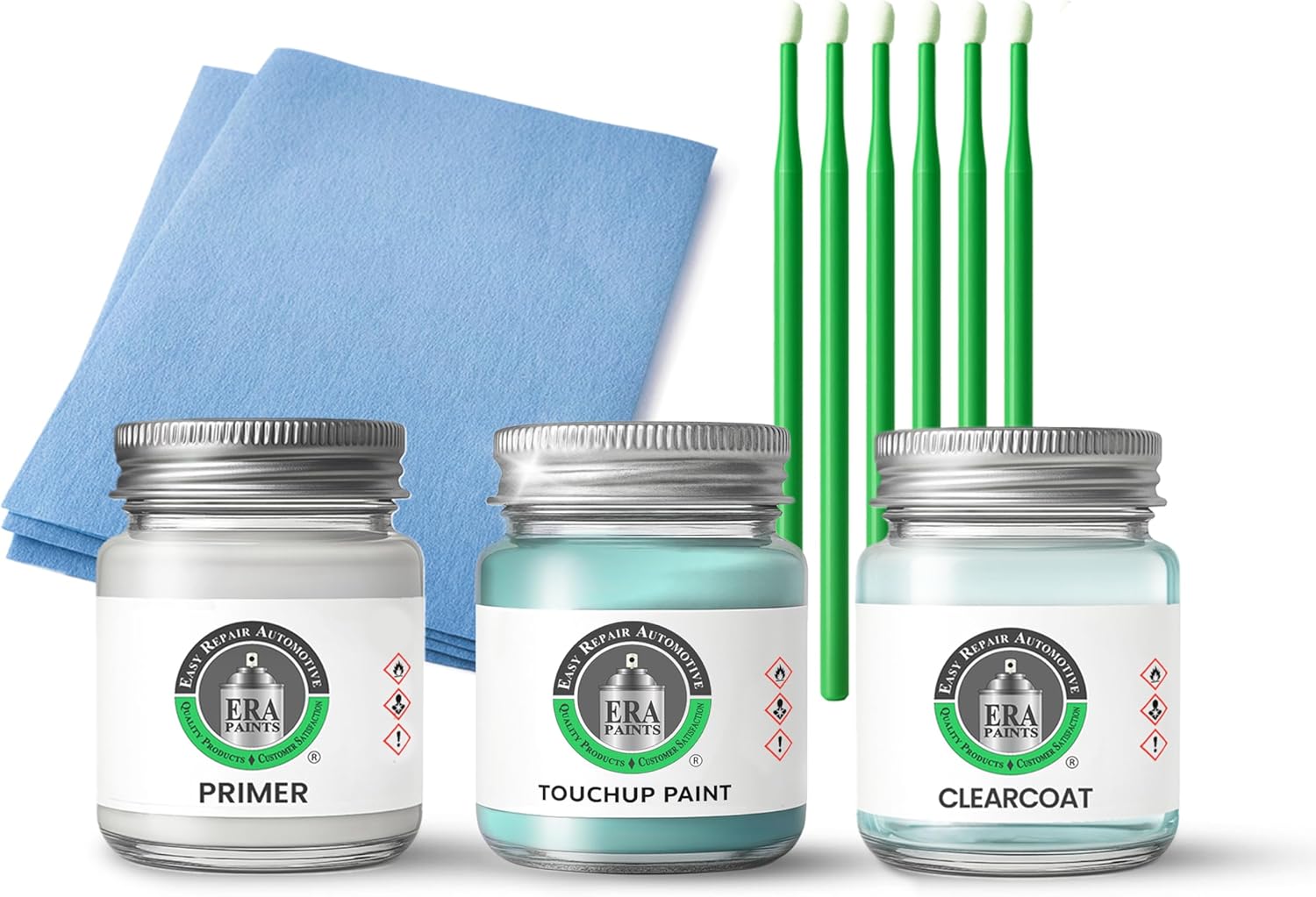 ERA Paints - Z01 - Aqua Green Metallic for SUZUKI Exact OEM Color Match Automotive Touch Up Paint for Cars - Scratch & Chip Repair for Metal & Plastic - Premium Kit - Made in USA
