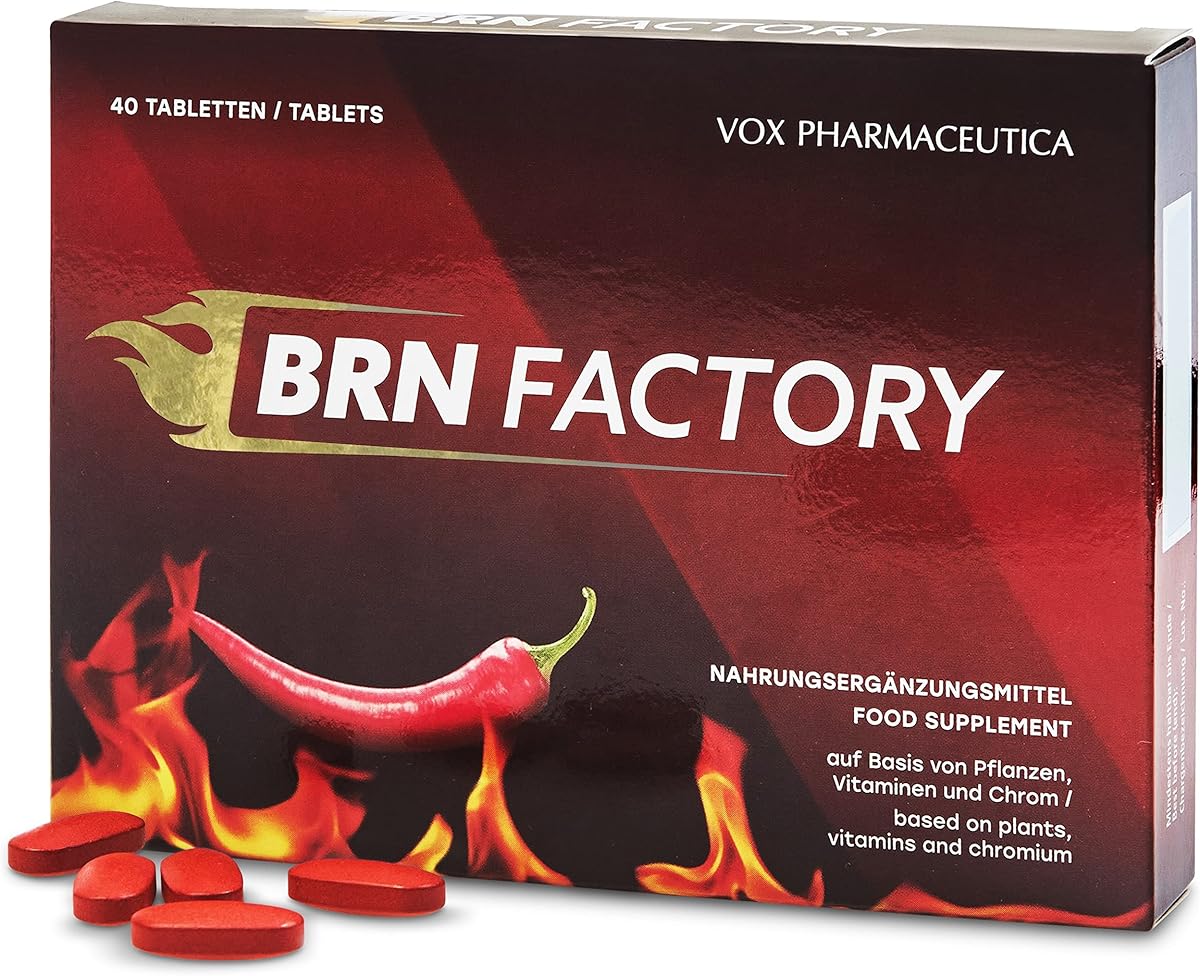 BRN-Factory. 40 rote Tabletten, Formel mit natürlichen Wirkstoffen. Synergistische Formulierung, im Labor getestet, bequem in der Anwendung. (40, Mischung aus mehreren Zutaten)