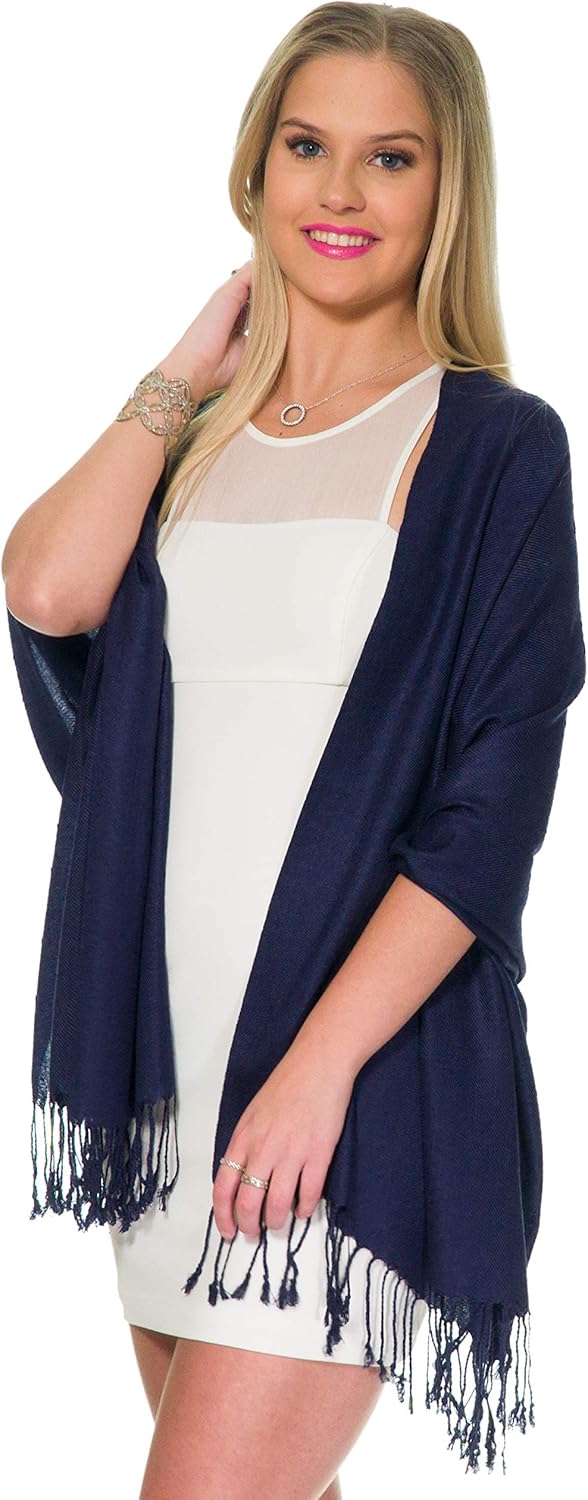 Pashmina Shawls and Wraps for Evening Dresses, Large Soft Pashminas Wedding Shawl - Image 4
