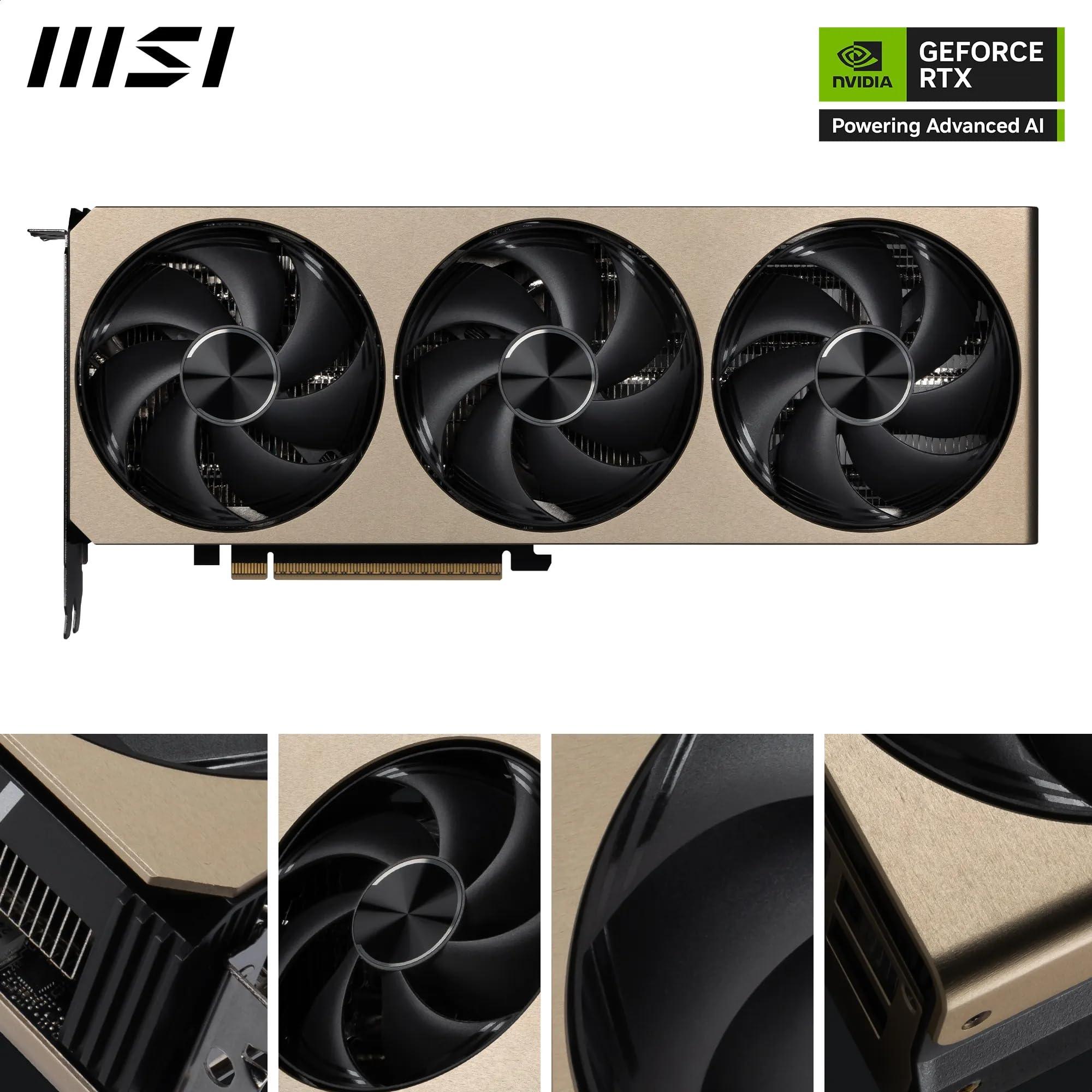 MSI NVIDIA GeForce RTX 5070 Ti 16G Inspire 3X OC Carte Graphique 16 Go GDDR7 (28 Gb/s/256 Bits), Refroidissement à Triple Ventilateur STORMFORCE - HDMI 2.1b, DisplayPort 2.1b, SFF Ready