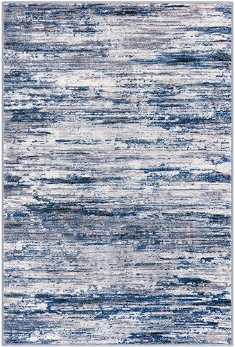 Miniatura 8 de 2x3 Modern Abstract Rug for Entryway, Navy Blue Gray Neutral Multi Super Soft Small Area Rug, Washable Non-Slip Kitchen Rugs, Low-Pile Mat for
