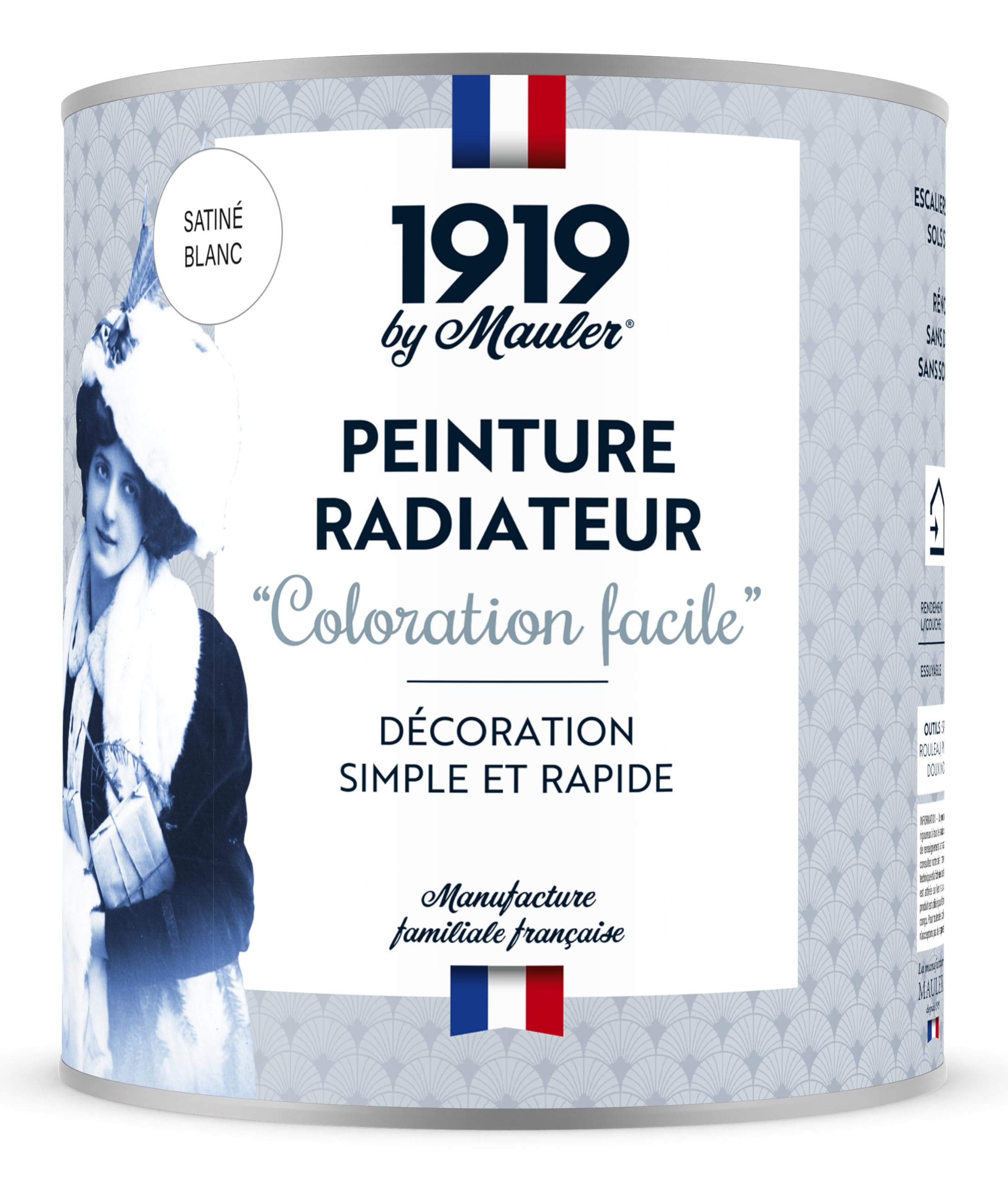 Peinture radiateur sans ponçage Coloration Facile Mauler blanc 1L