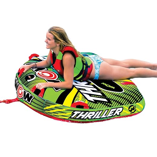 WOW Sports – Thriller Towable Deck Tube for Boating – Inflatable Boat Tube for Water Sports – Youth & Adults