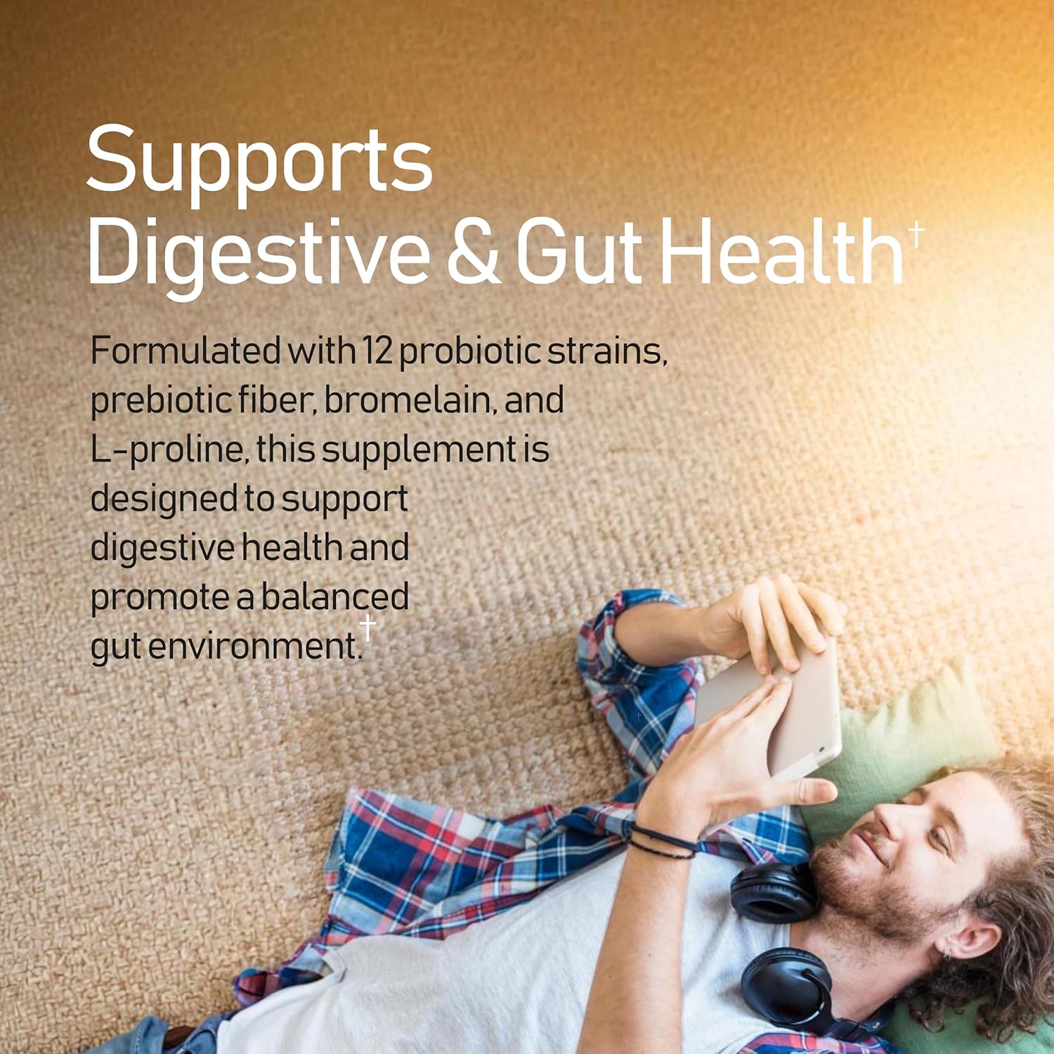 NANOWELL 55B Probiotics with Digestive Enzymes for Immune Support & Gut Health - 55 Billion CFU, 12 Strain, 185 mg Prebiotic - Relieves Gas & Bloating - 60 Vegan Capsules, 60 Day Supply - Image 5