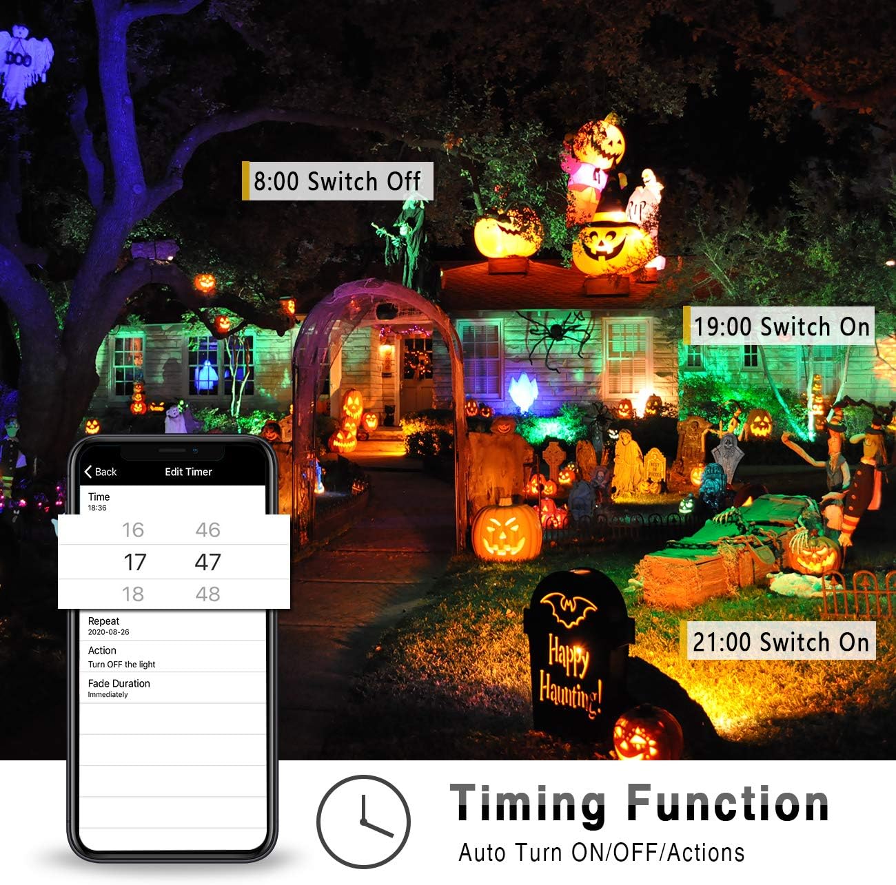 Buy 1 get 1 2 Pack 100W RGB Smart LED Flood Light, SOLLA Bluetooth Dimmable Color Changing Light Outdoor Stage Landscape Lighting, 20 Modes & 16 Million Colors, Timing, Music Sync, Group Control, IP66 Waterproof