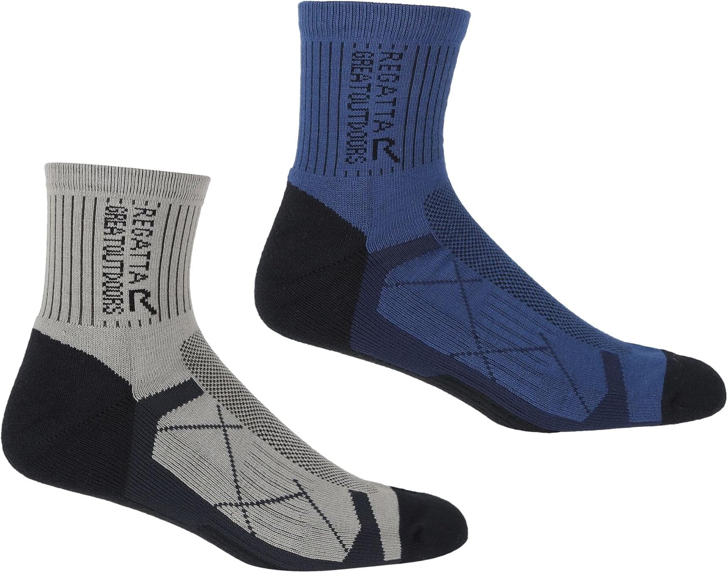 Regatta Mens Active Outdoor Socks (Pack of 2) (10-13) (Navy/Dark Steel)
