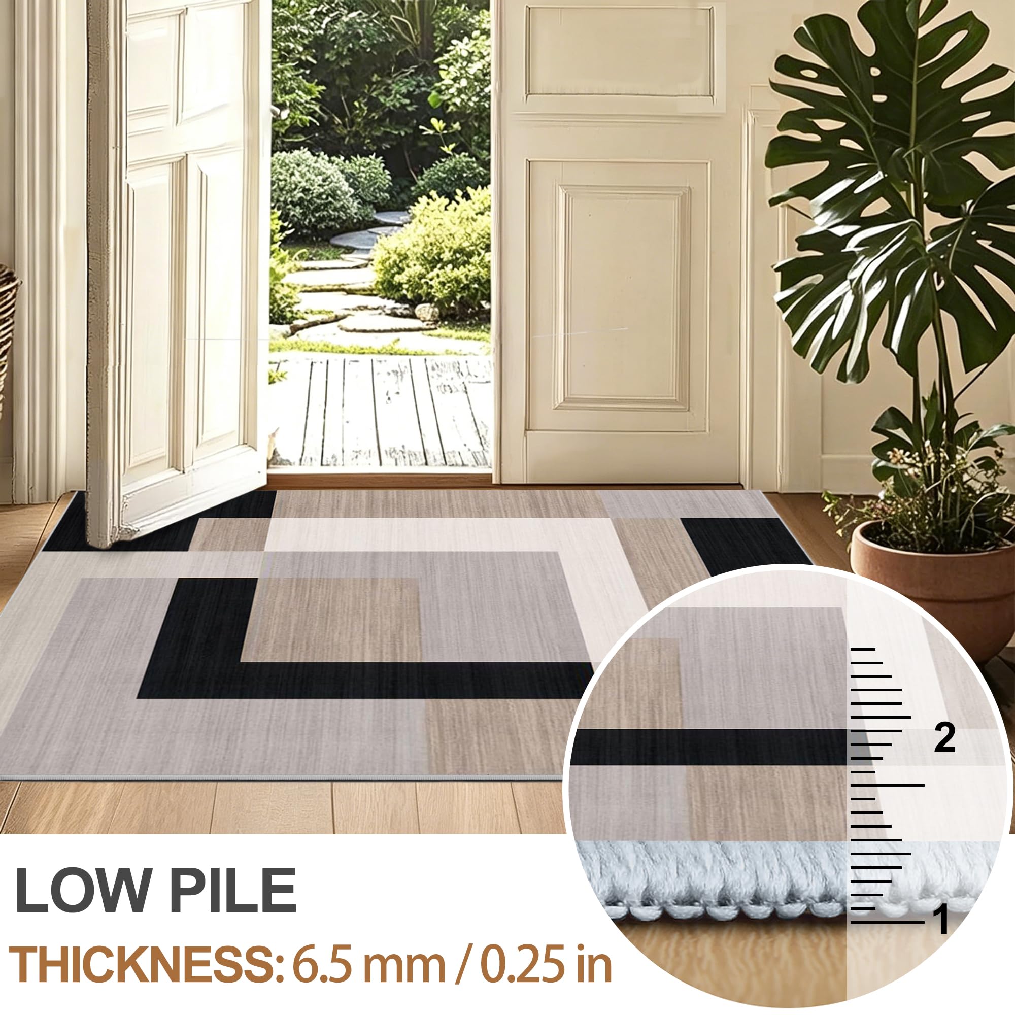 Lungo Tappeto da Cucina 60 x 260 cm Tappeto Passatoia per Corridoio Largo Tappeti Runner Antiscivolo e Lavabile Tappetino Passatoia Tappeto Ingresso per Corridoio Entrata Camera da Letto