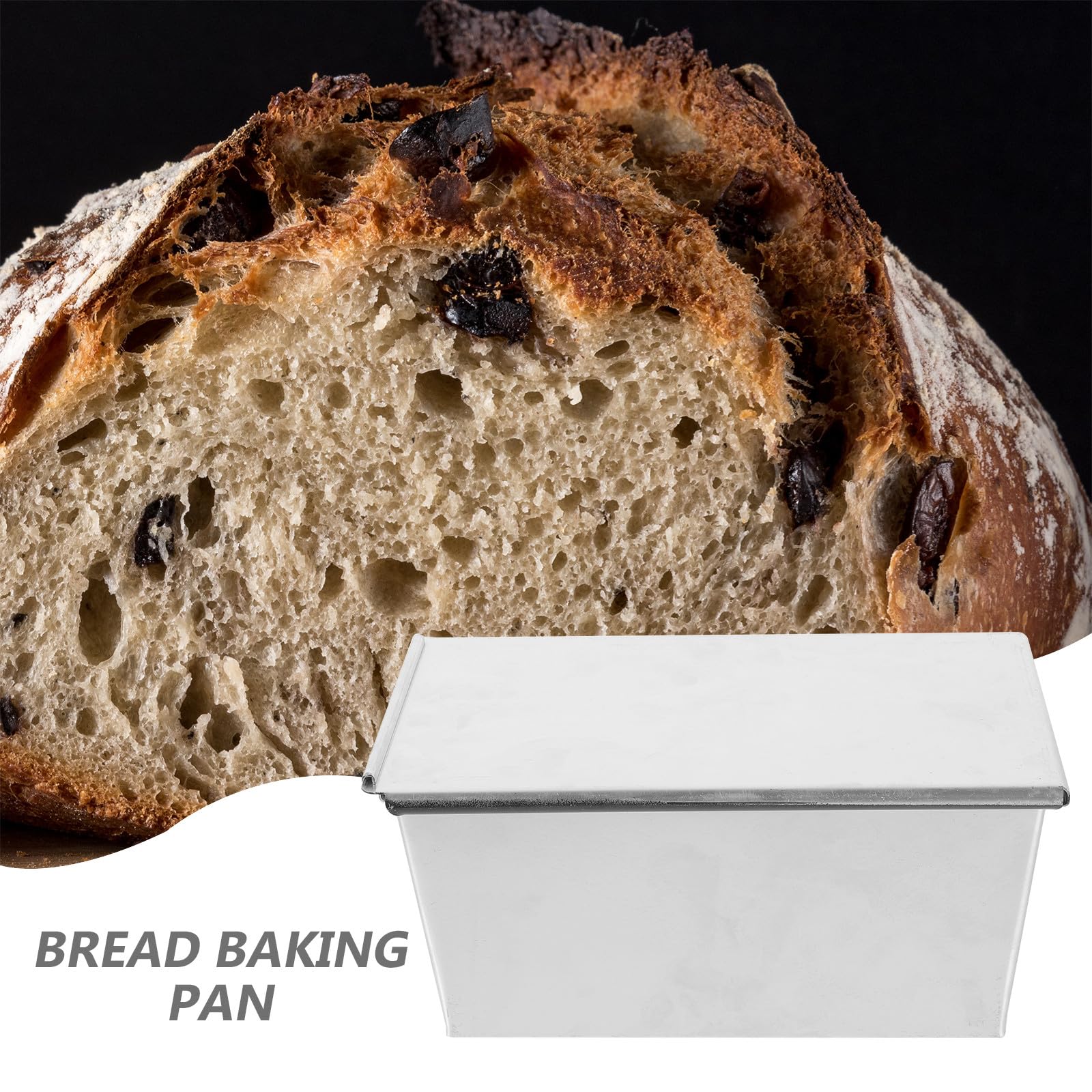 MAGICLULU Aluminiumlegierung Antihaft Brotform mit Deckel für Schnelles Backen von Toast und Brot Große Kastenform mit Schneller Wärmeleitung für Party und Haushalt