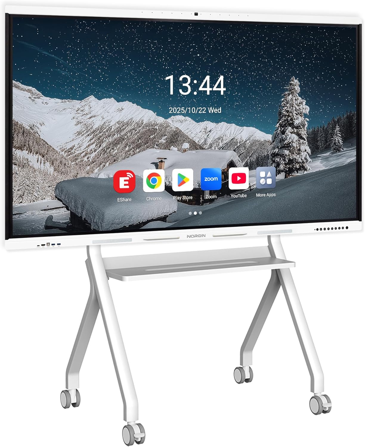 Interactive Smartboard for Presentation Classroom Conference Office Home - 65'' 4K UHD with 48MP Camera, 8-Array Microphone, 8+128GB,Touchscreen Digital Whiteboard(with Mobile Stand