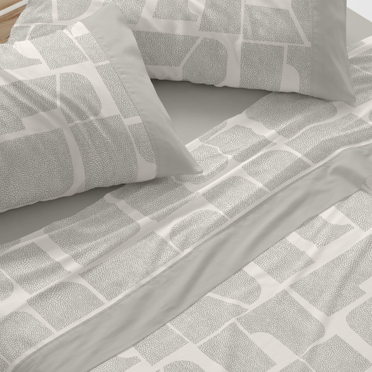 Burrito Blanco Sheet Set, Cotton, Laurel, Ancho de 105 - Image 4