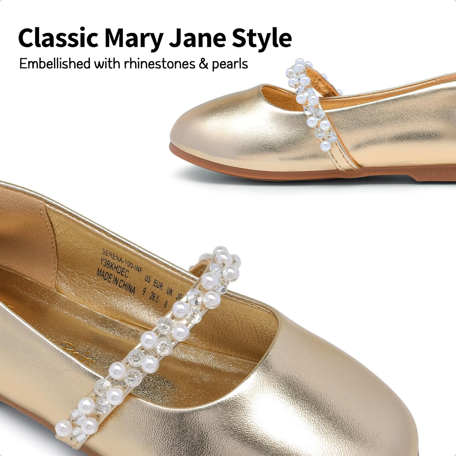DREAM PAIRS Girls Mary Jane Dress Shoes Ballerina Flats for Wedding, Party (Toddler/Little Kid/Big Kid) - Image 6