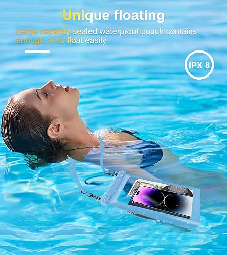 Miniatura 3 de Bolsa impermeable flotante universal de gran tamaño con cordón, bolsa seca bajo el agua para iPhone 15 14 13 12 11 Pro Max XS XR X, Samsung Galaxy