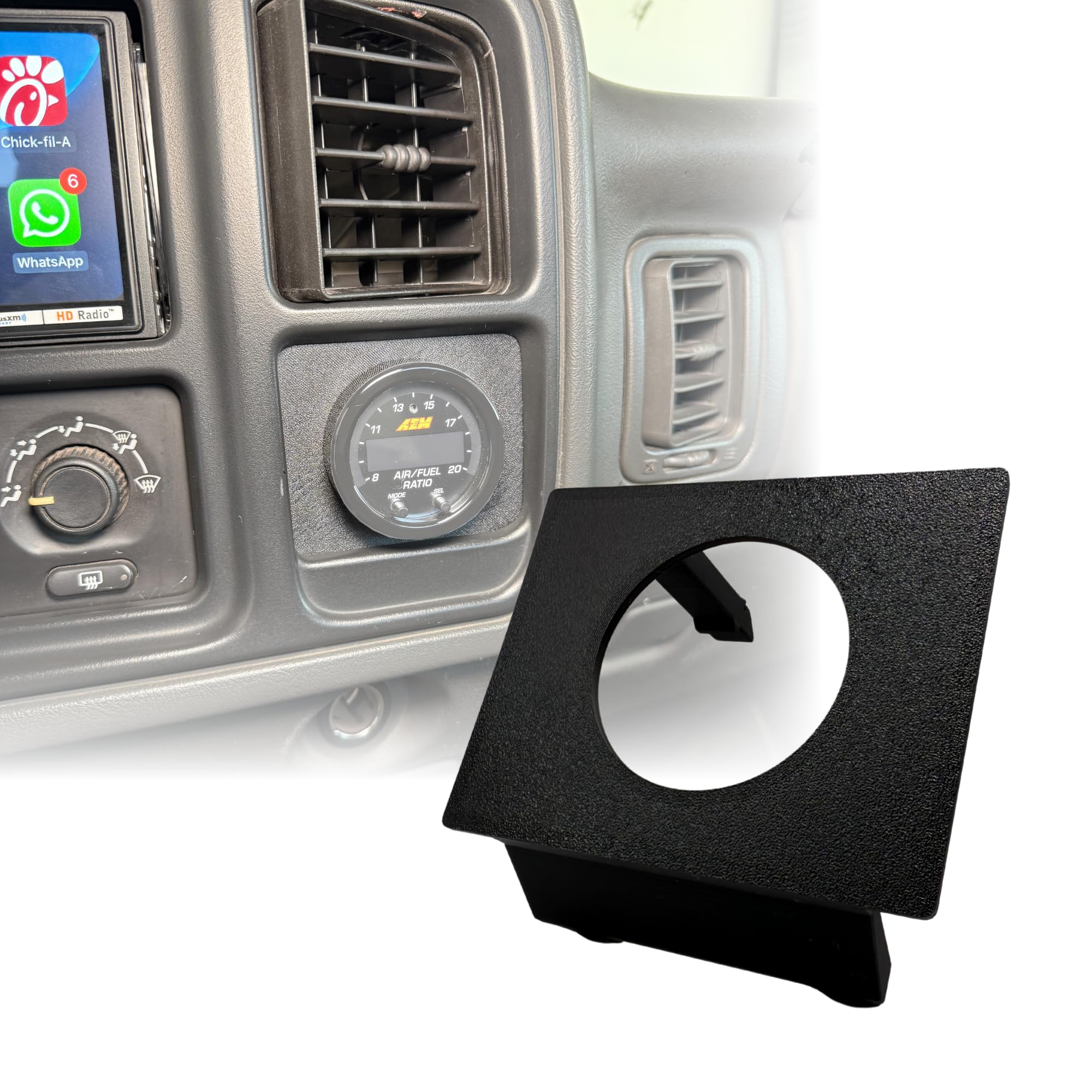 Gauge Mount Pod 52mm Gauge Panel Dash Insert for NBS 1999-2007 Silverado/Sierra/Tahoe/Suburban GM Chevy GMC (Gauge Not Included)