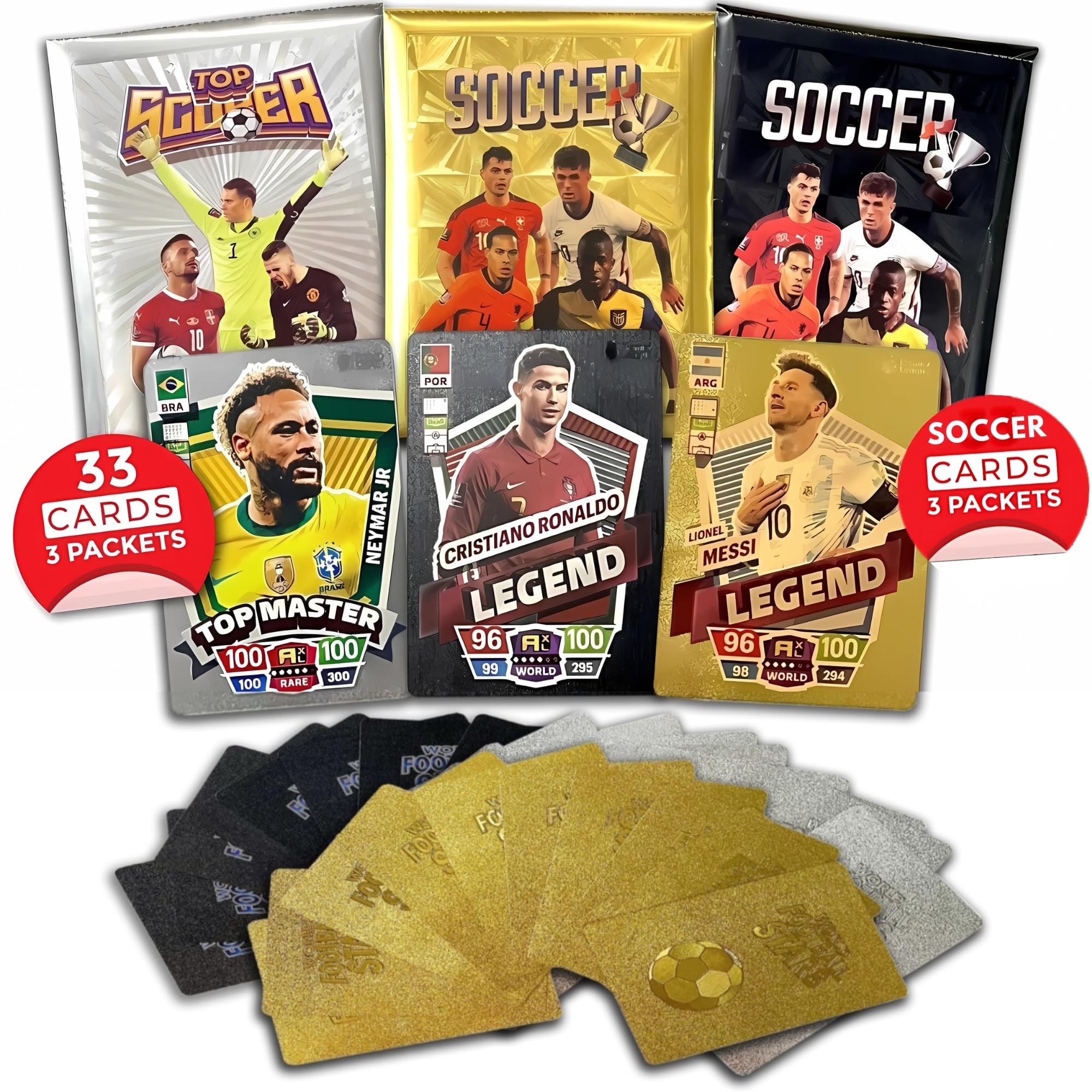 Amazon.com: Soccer Trading Cards 2024-25 Packs - 33 Collectible