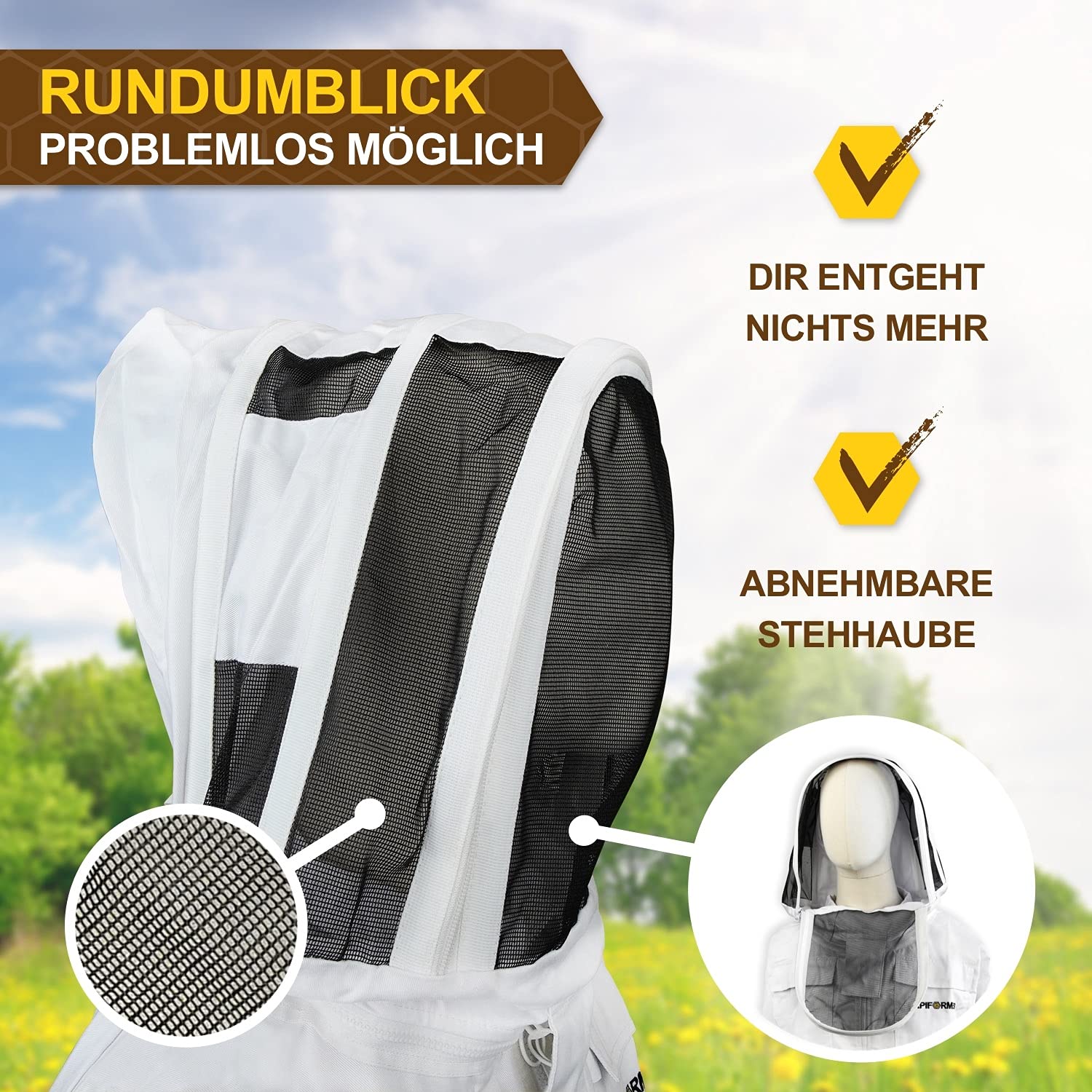 APIFORMES Englische - Schutzjacke mit Stehhaube 3 XL