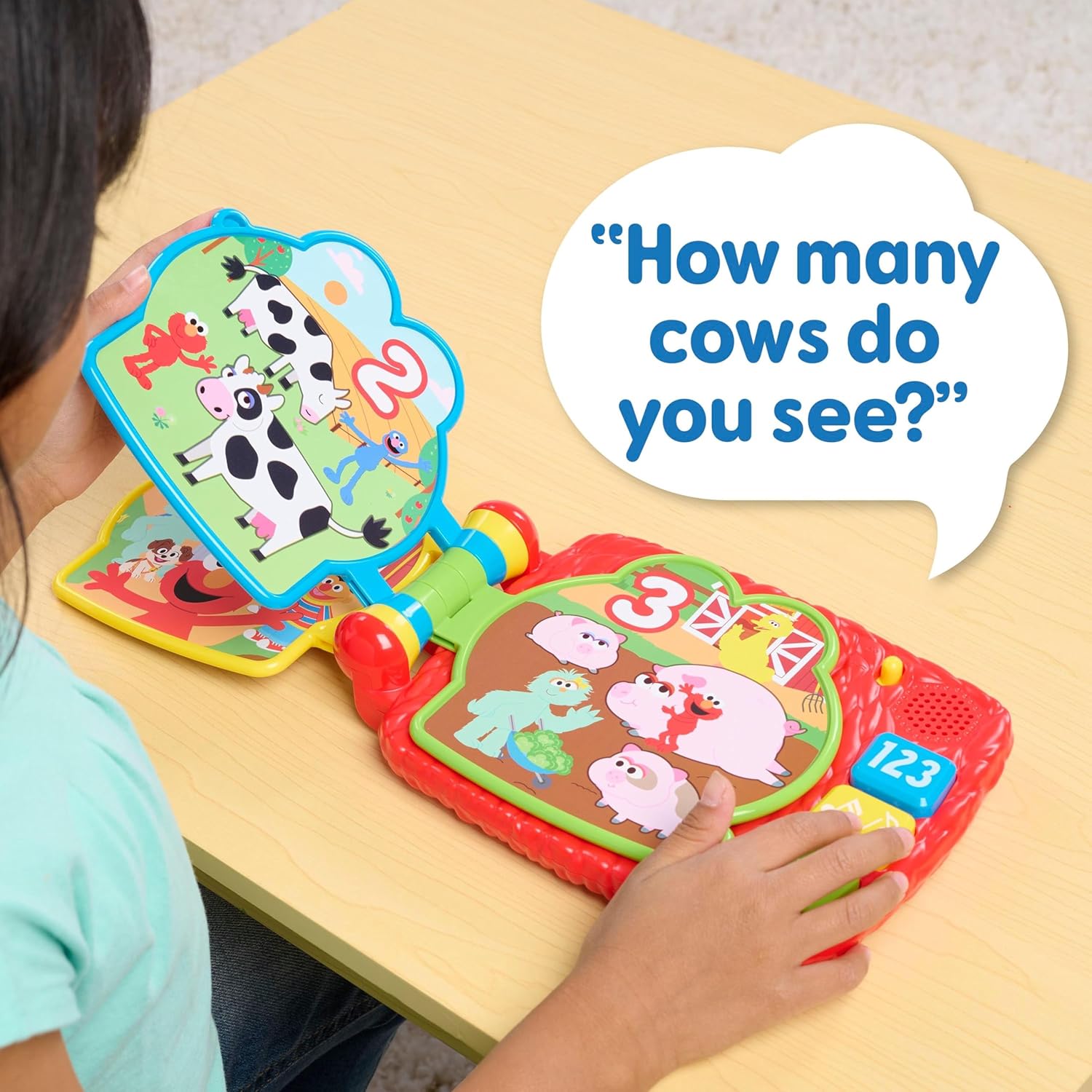 Sesame Street Elmo’s Lots to Learn 6.25 Inch Electronic Book, Learning and Education, Kids Toys for Ages 18 Month by Just Play