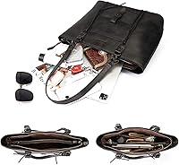 Vista 5 de Montana West Monederos de cuero genuino para mujer, bolsos Hobo con mango de herramientas y borlas