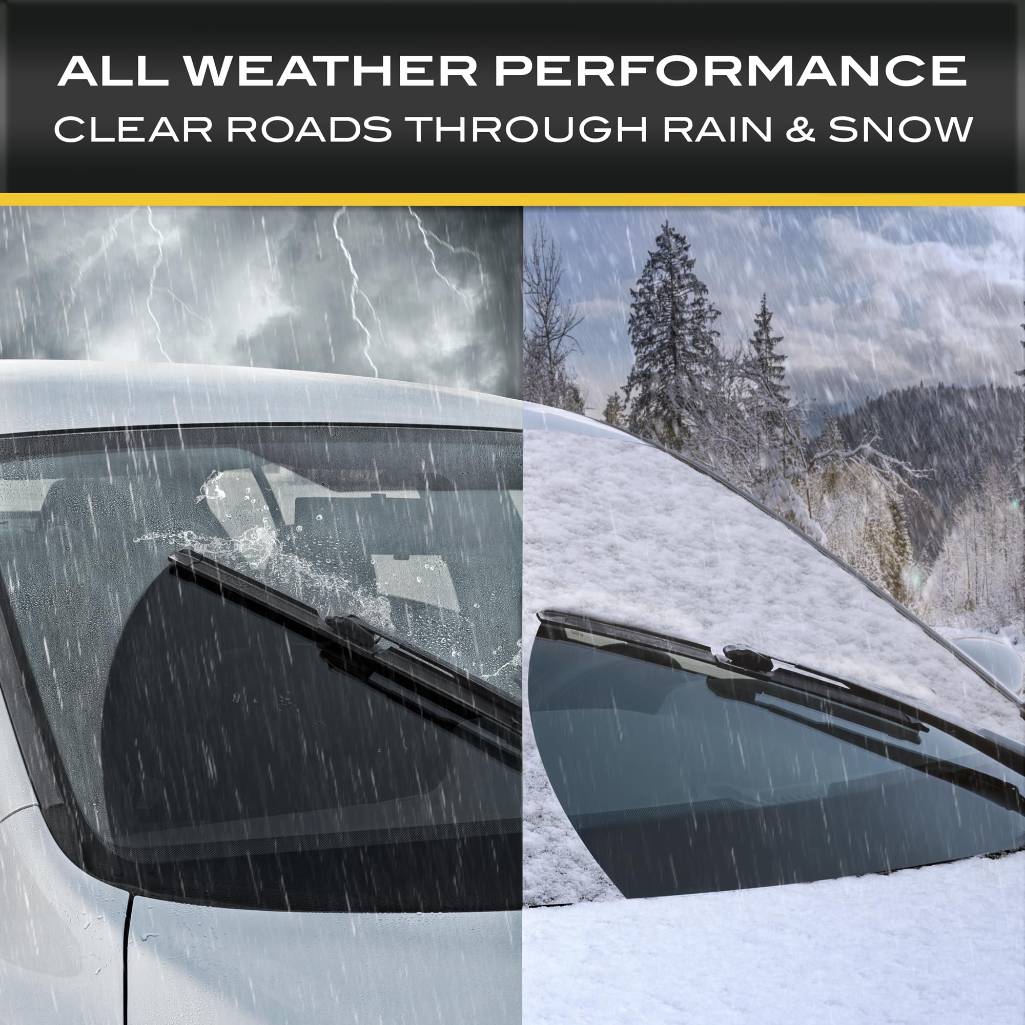 CAT C2.0 Wiper Blades (2-Pack), Front Or Rear Wiper Blades For Cars SUVs Trucks, Direct OEM Replacement, Heavy Duty Streak-Free All Seasons Silent Crystal Clear Easy Installation - 22" 16 - View #9