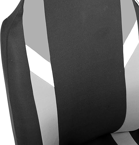 Miniatura 6 de FH Group Supreme - Fundas de asiento de coche modernista compatibles con bolsa de aire, ajuste universal, color gris y negro, diseño de funda para