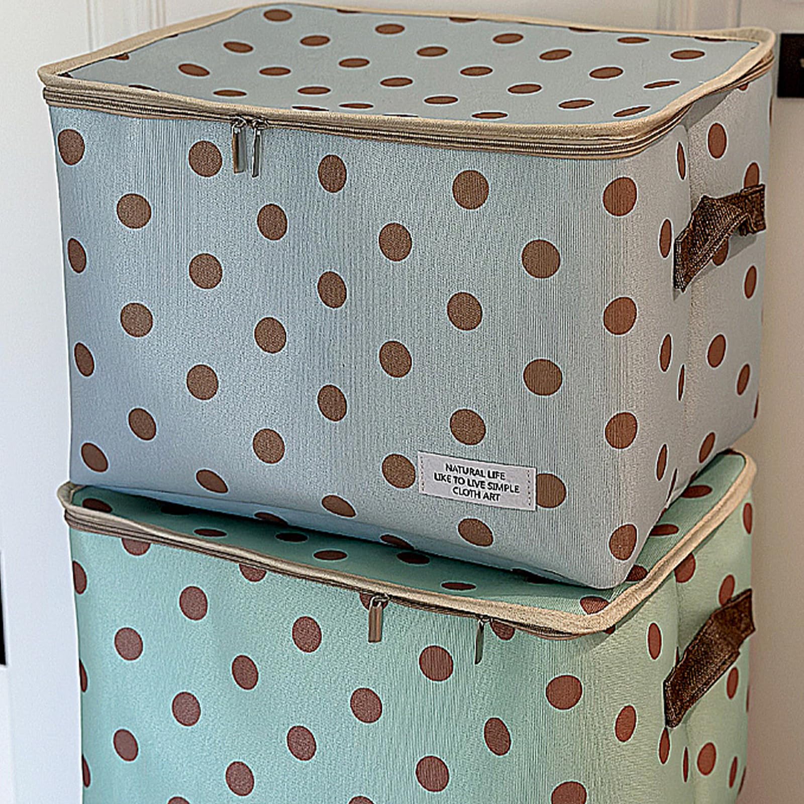 PANGBOER Faltbare Stoff Aufbewahrungsbox mit abgedecktem Deckel und seitlichen Griffen für die Aufbewahrung von Schränken, Kleidung und Bettwäsche Box mit weichen Seiten