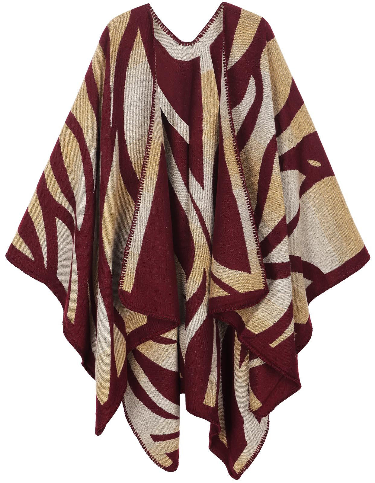 PAMEILAWomen's Shawl Wraps Open Front Poncho Cape Oversized Sweaters Casual Cardigan Shawls for Fall Winter