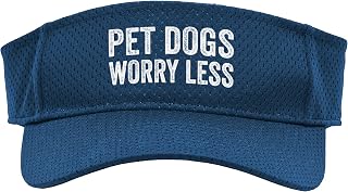 Pet Dogs Worry Less - Funny Dog Lovers Sport Sun Visor