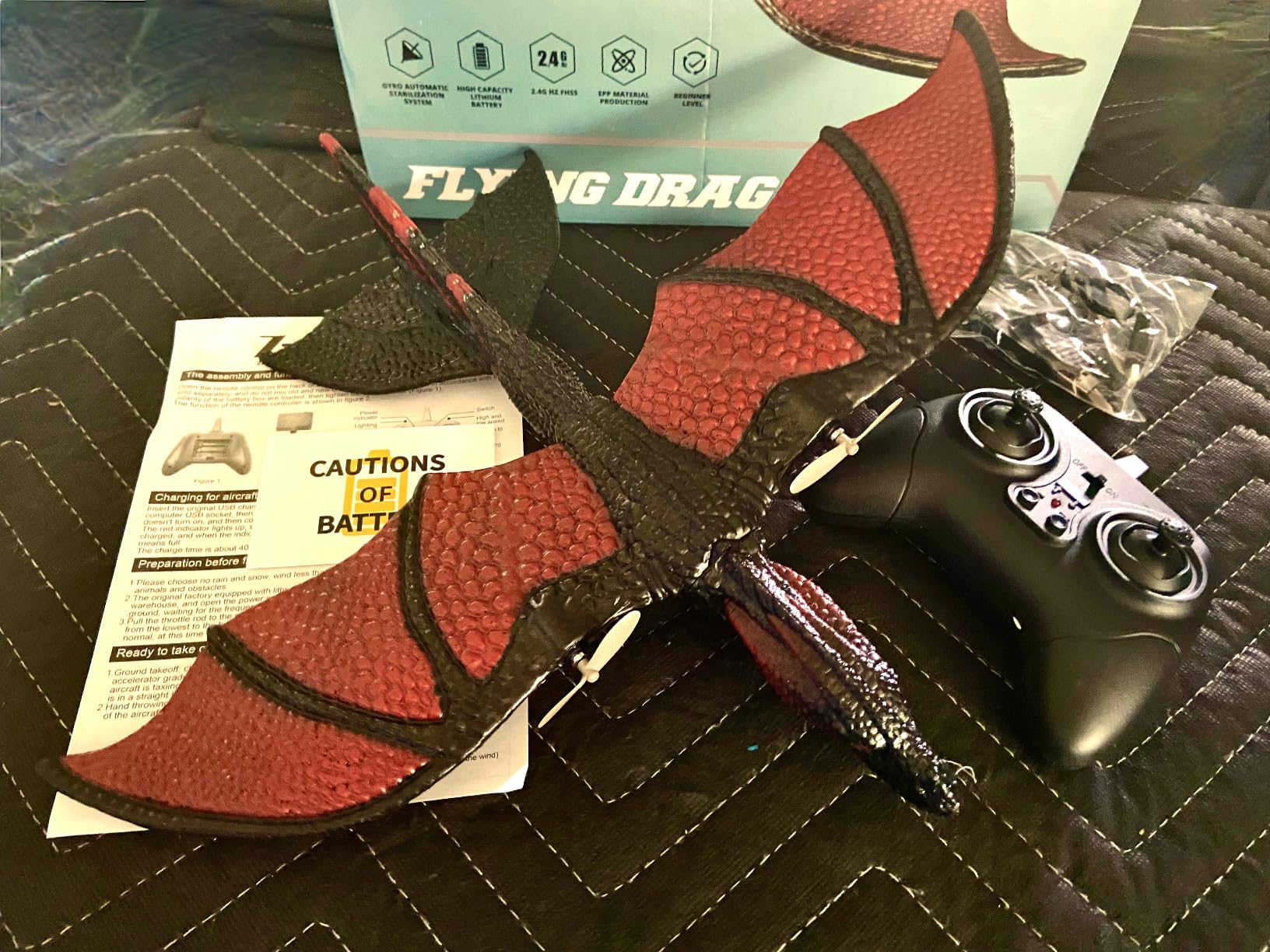 8/mo Finance DEERC RC Plane,2.4GHz Remote Control Dragon Plane Toys