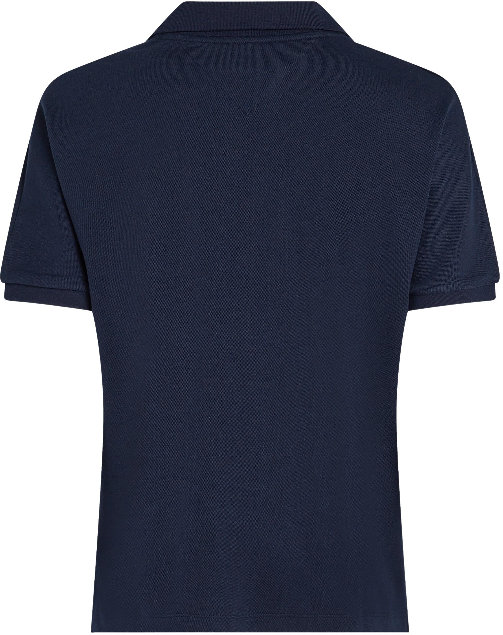 Tommy Hilfiger Polo de Manga Corta Mujer Lyocell Relaxed sin Botones