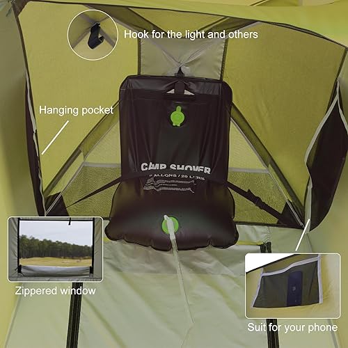Miniatura 5 de Vidalido Tienda de ducha para acampar al aire libre, fácil instalación, tienda de campaña de privacidad, vestuario, tiendas de campaña portátiles
