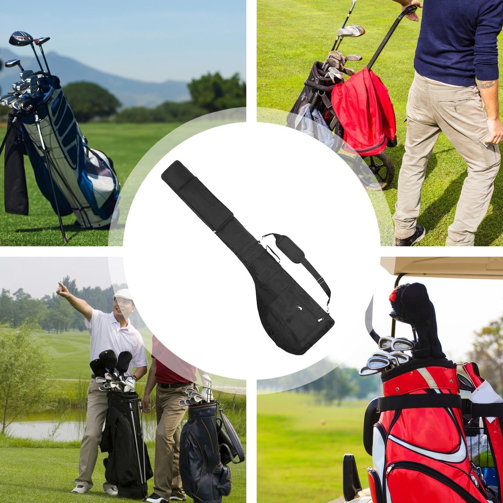 Golf Carry Bag - Golf Travel Bag | Sacca Da Golf Impermeabile, Sacca Da Golf Dal Design Ergonomico, Sacca Da Golf In Stoffa Oxford 600D, Custodia Da Viaggio Da Viaggio Da Golf Club | Impermeabili