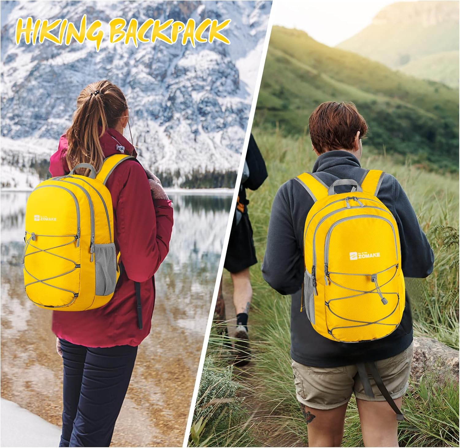 ZOMAKE Lightweight Packable Backpack 28L, Foldable Backpacks Water Resistant Collapsible Day Bag Light Daypack for Hiking